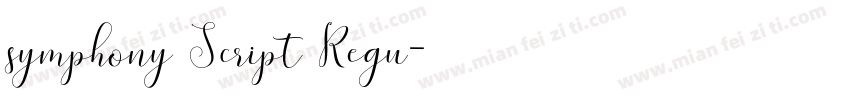 symphony Script Regu字体转换